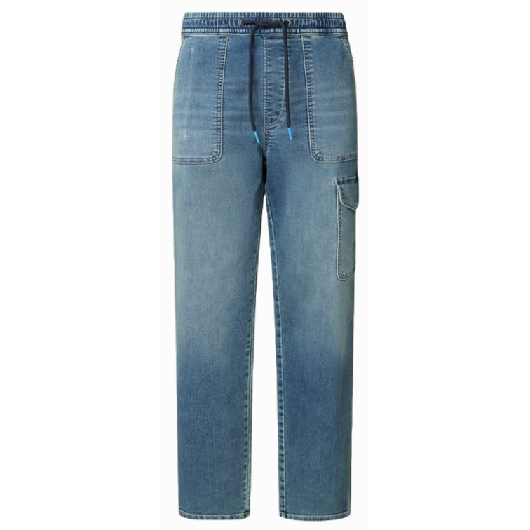 VAQUERO HOMBRE  PEPE JEANS RELAXED CARGO MID BLUE