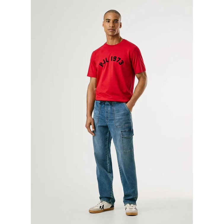 VAQUERO HOMBRE  PEPE JEANS RELAXED CARGO MID BLUE