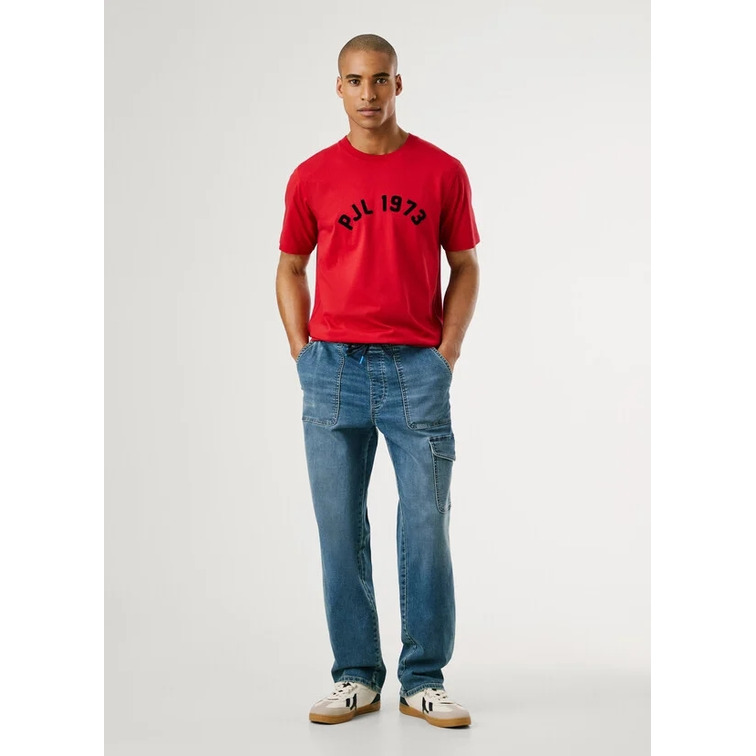 VAQUERO HOMBRE  PEPE JEANS RELAXED CARGO MID BLUE