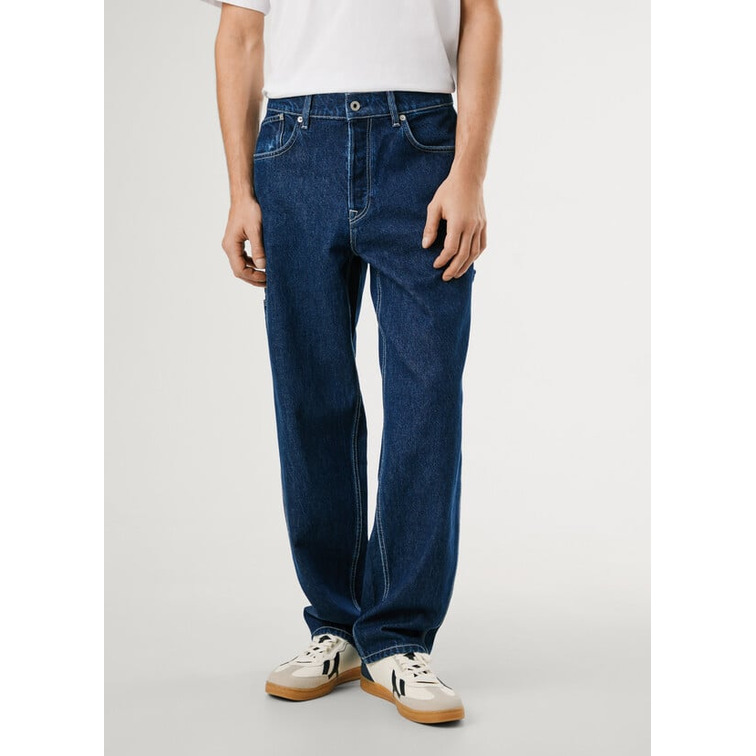 VAQUERO HOMBRE  PEPE JEANS RELAXED TAPER CARPENTER DK BLU
