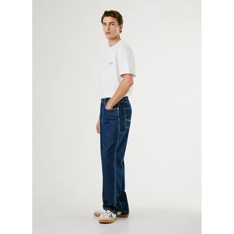 VAQUERO HOMBRE  PEPE JEANS RELAXED TAPER CARPENTER DK BLU