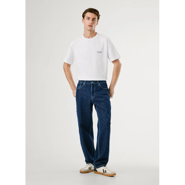 VAQUERO HOMBRE  PEPE JEANS RELAXED TAPER CARPENTER DK BLU