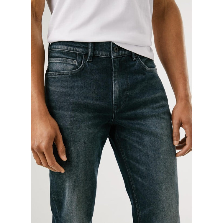 VAQUERO HOMBRE  PEPE JEANS SLIM JEANS HATCH FS BLUE BLACK