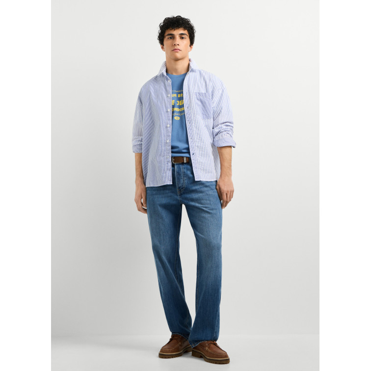 VAQUERO HOMBRE  PEPE JEANS HELIX LOOSE TAPER SLUB