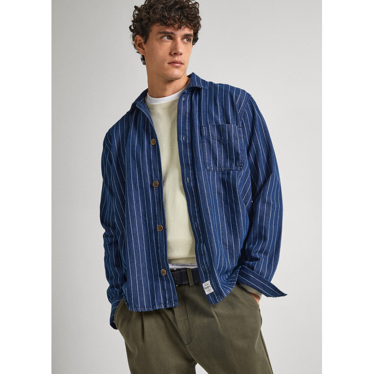 CAMISA DENIM RAYAS WORKER HOMBRE PEPE JEANS