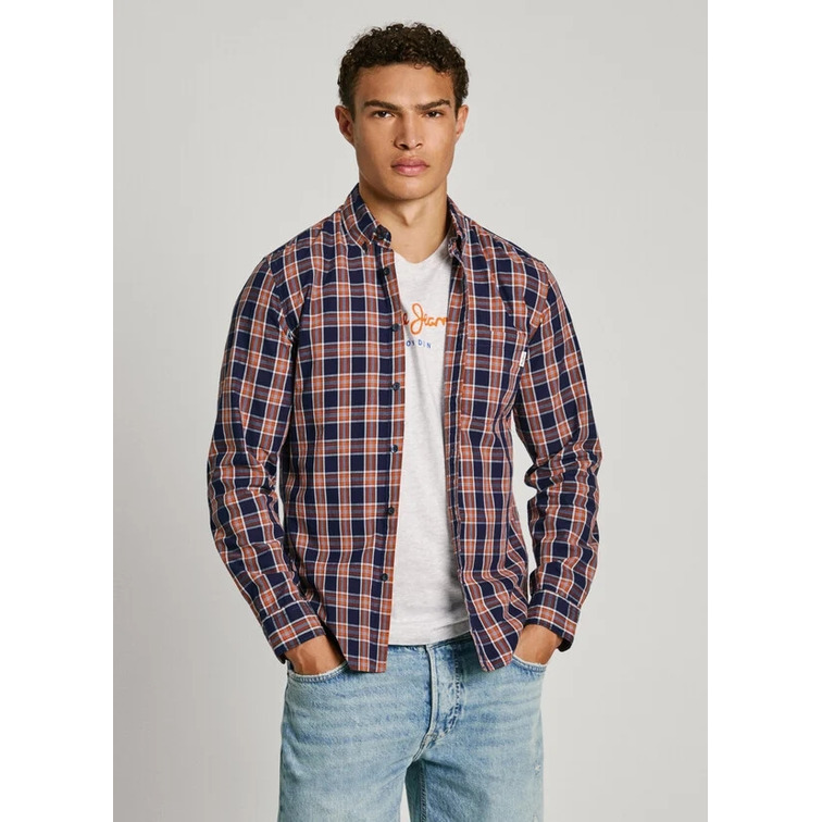 CAMISA CUADROS HOMBRE PEPE JEANS FIT REGULAR