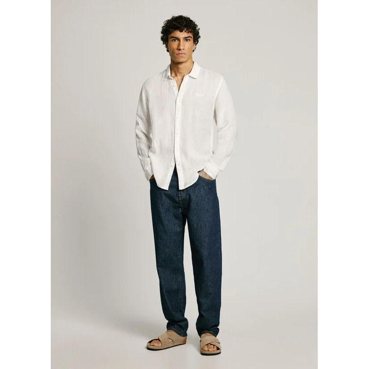 CAMISA HOMBRE PEPE JEANS LOGO BORDADO FIT REGULAR
