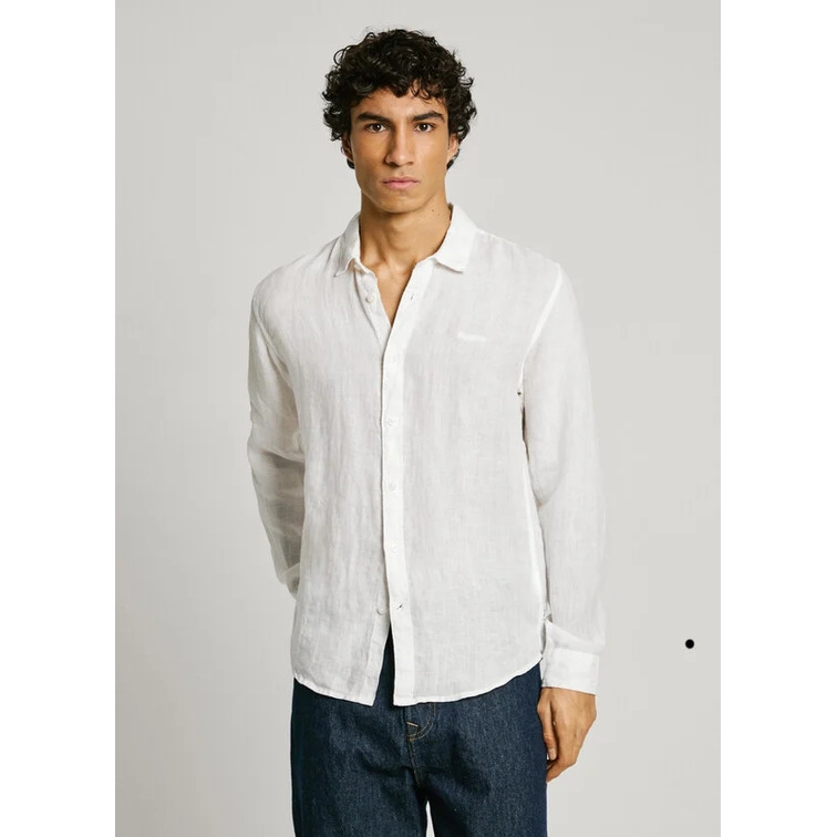 CAMISA HOMBRE PEPE JEANS LOGO BORDADO FIT REGULAR