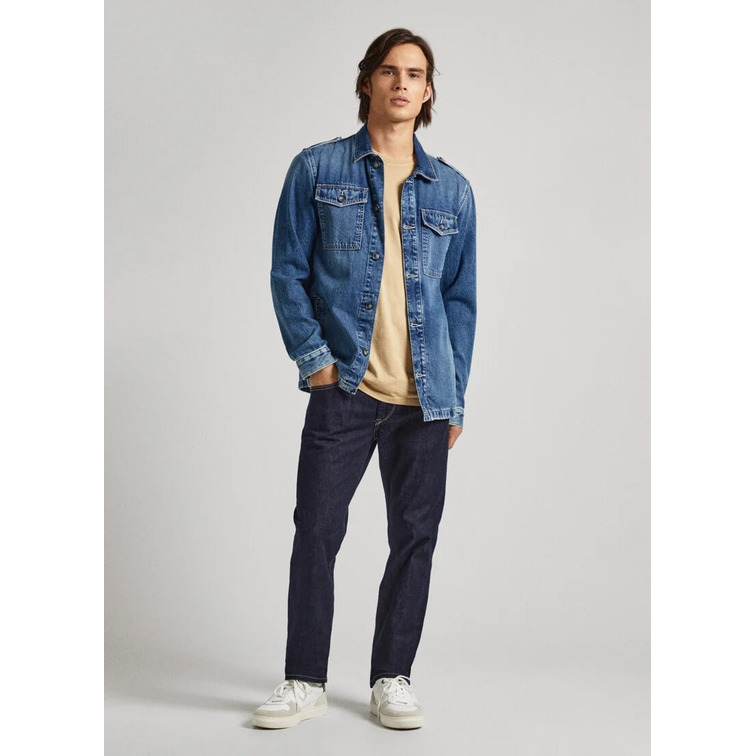 CAZADORA DENIM HOMBRE PEPE JEANS ESTAMPADO EN ESPALDA 