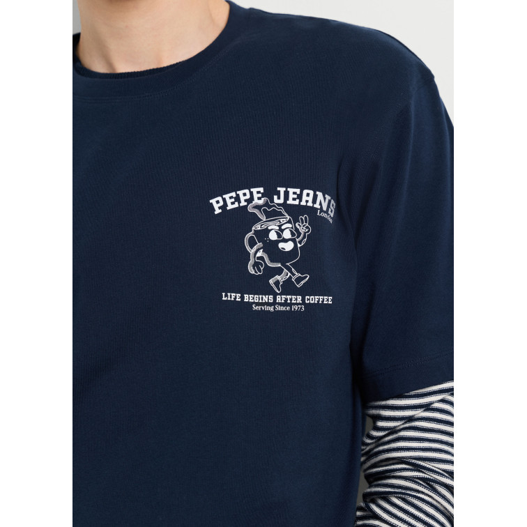 CAMISETA HOMBRE  PEPE JEANS COFFEET TEE