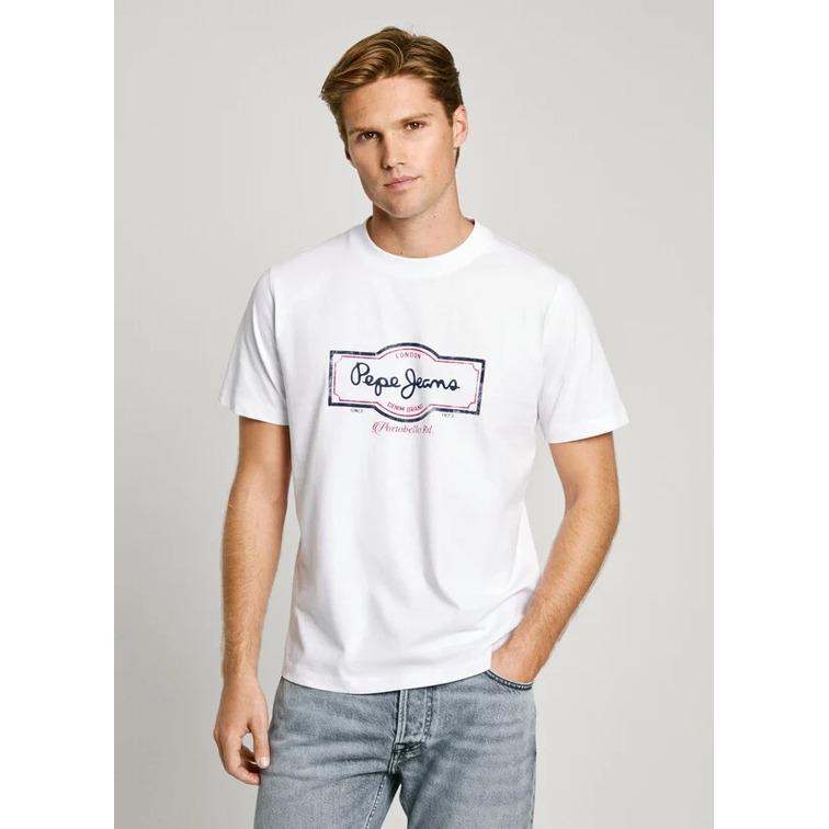CAMISETA HOMBRE PEPE JEANS LOGO ESTAMPADO FIT REGULAR