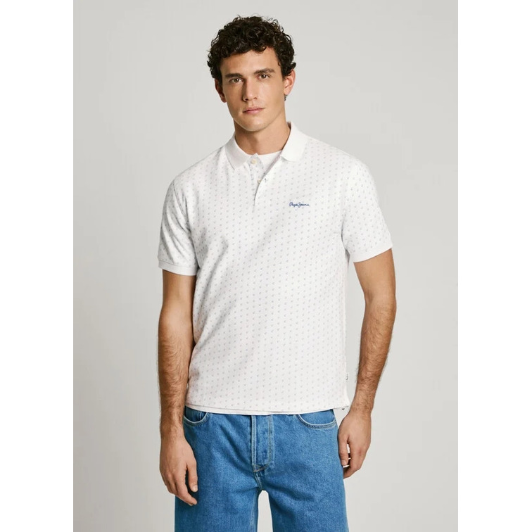 POLO PIQUE HOMBRE PEPE JEANS ESTAMPADO GEOMETRICO FIT SLIM