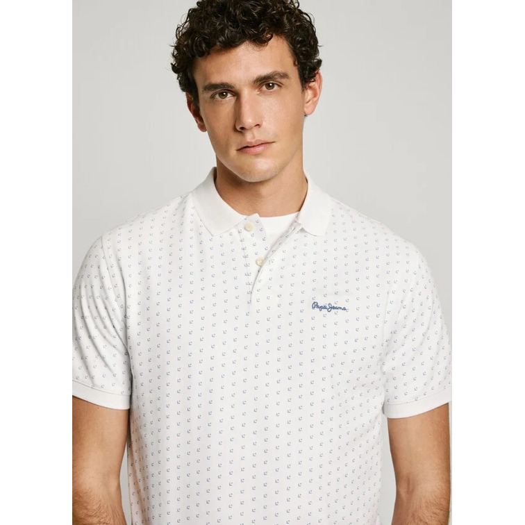 POLO PIQUE HOMBRE PEPE JEANS ESTAMPADO GEOMETRICO FIT SLIM