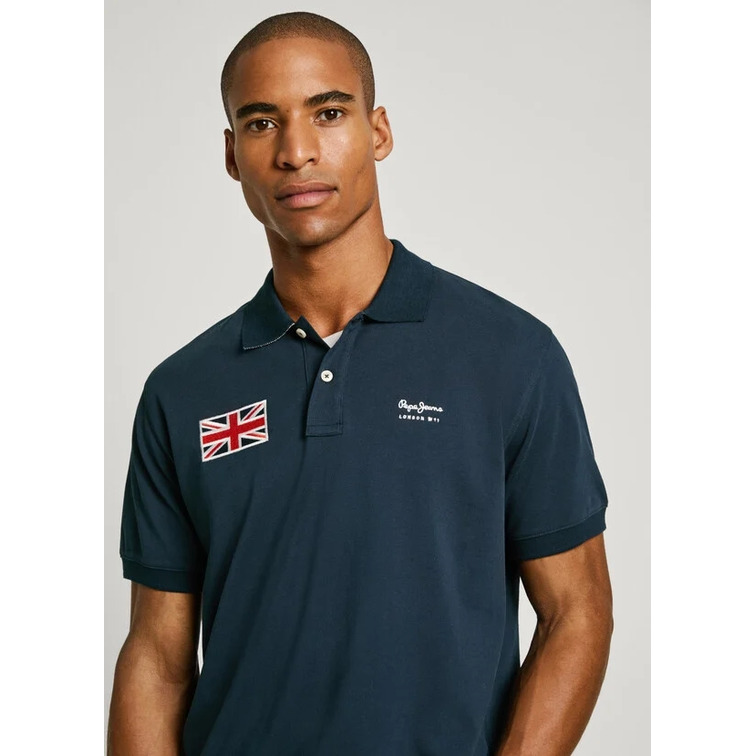POLO PIQUE HOMBRE PEPE JEANS BANDERA BORDADA