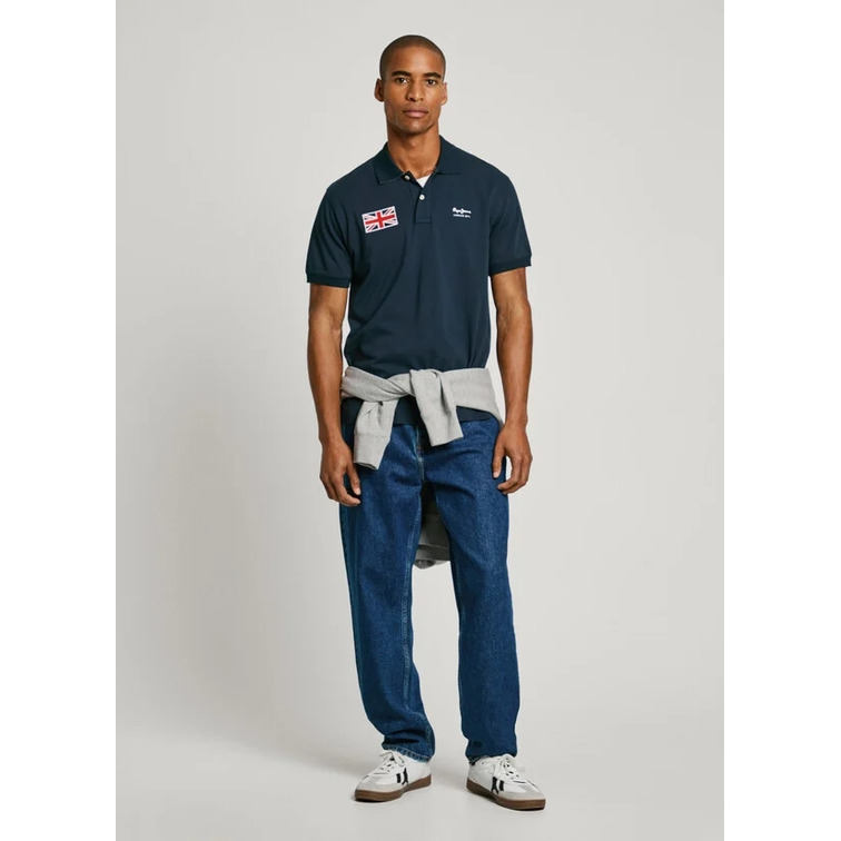 POLO PIQUE HOMBRE PEPE JEANS BANDERA BORDADA