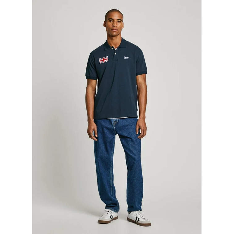 POLO PIQUE HOMBRE PEPE JEANS BANDERA BORDADA