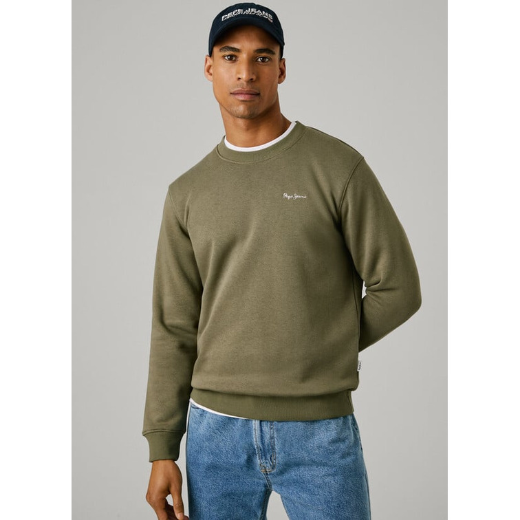 SUDADERA HOMBRE  PEPE JEANS MACBETH SMALL LOGO PLAIN CREW