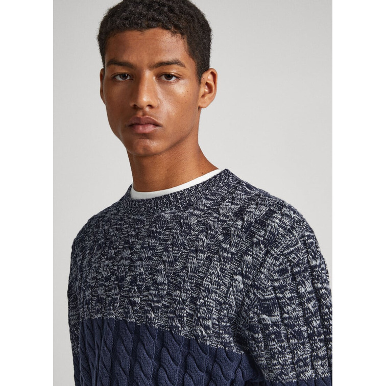 JERSEY COLORBLOCK PUNTO TRENZADO HOMBRE PEPE JEANS SETH