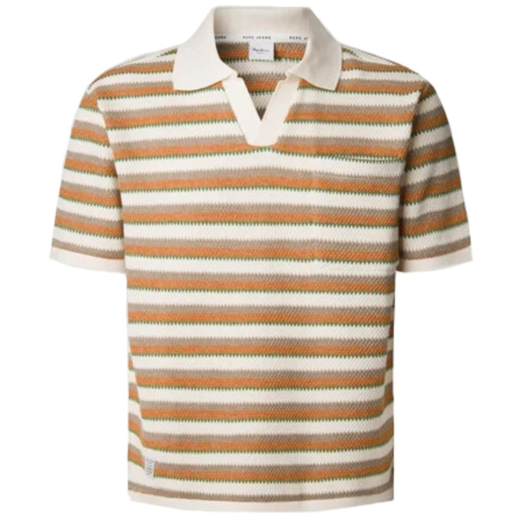 POLO A RAYAS HOMBRE PEPE JEANS TEJIDO CROCHET