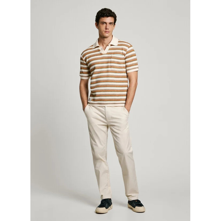 POLO A RAYAS HOMBRE PEPE JEANS TEJIDO CROCHET