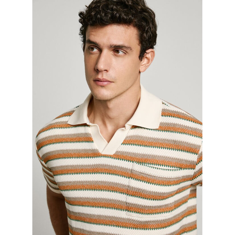POLO A RAYAS HOMBRE PEPE JEANS TEJIDO CROCHET