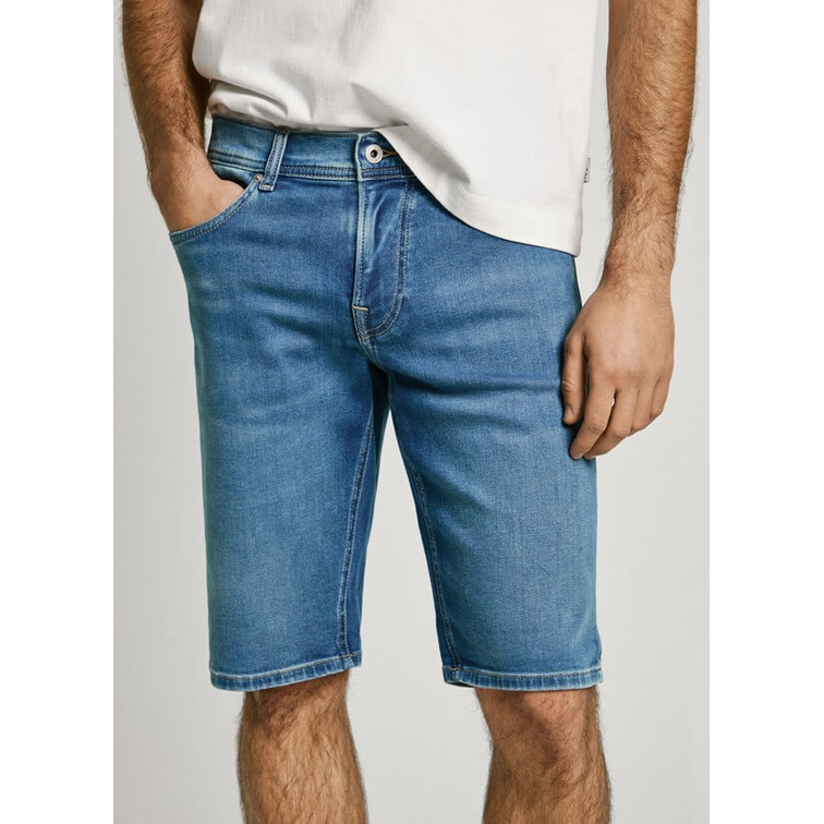 PANTALÓN CORTO VAQUERO HOMBRE PEPE JEANS GYMDIGO FIT SLIM