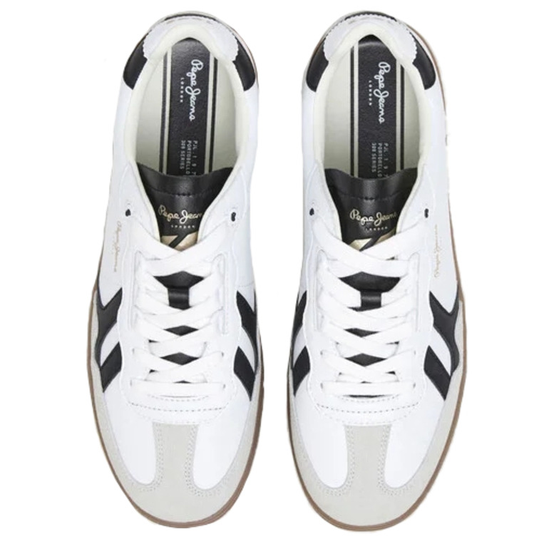 ZAPATILLA DE PIEL HOMBRE PEPE JEANS CON DETALLES EN ANTE