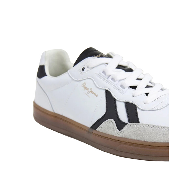 ZAPATILLA DE PIEL HOMBRE PEPE JEANS CON DETALLES EN ANTE