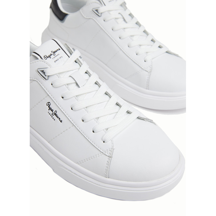 ZAPATILLA EN PIEL BICOLOR HOMBRE PEPE JEANS EATON BASIC