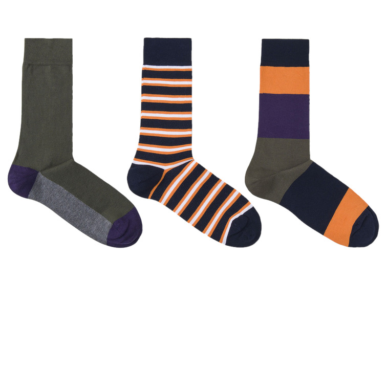PACK 3 CALCETINES HOMBRE PEPE JEANS DISEÑO COLORBLOCK