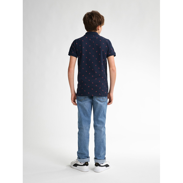 POLO NIÑO PETROL INDUSTRIES ESTAMPADO INTEGRAL FIT REGULAR