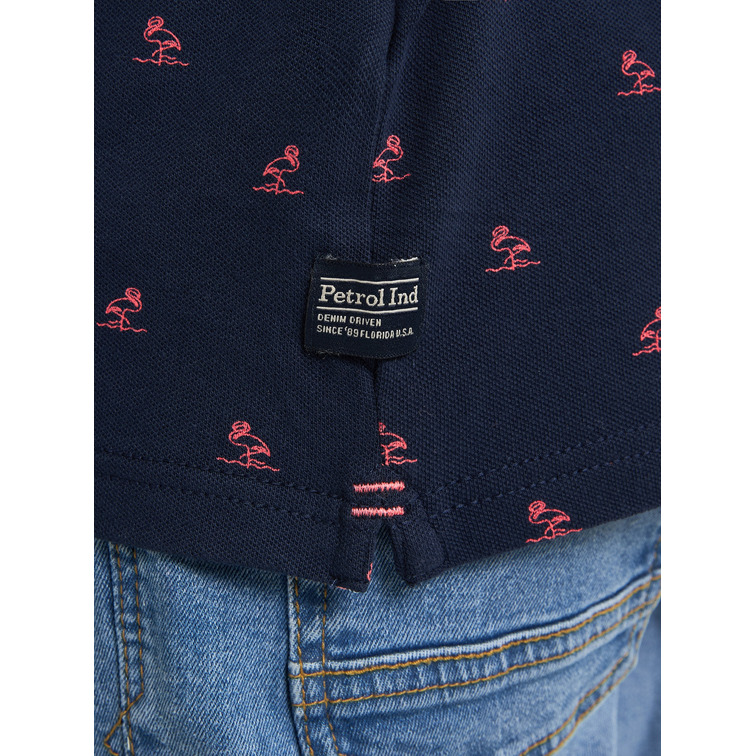POLO NIÑO PETROL INDUSTRIES ESTAMPADO INTEGRAL FIT REGULAR