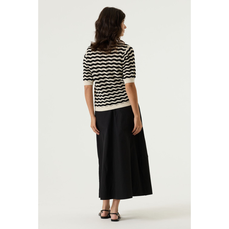JERSEY CALADO DE MANGA CORTA MUJER GARCIA JEANS A RAYAS