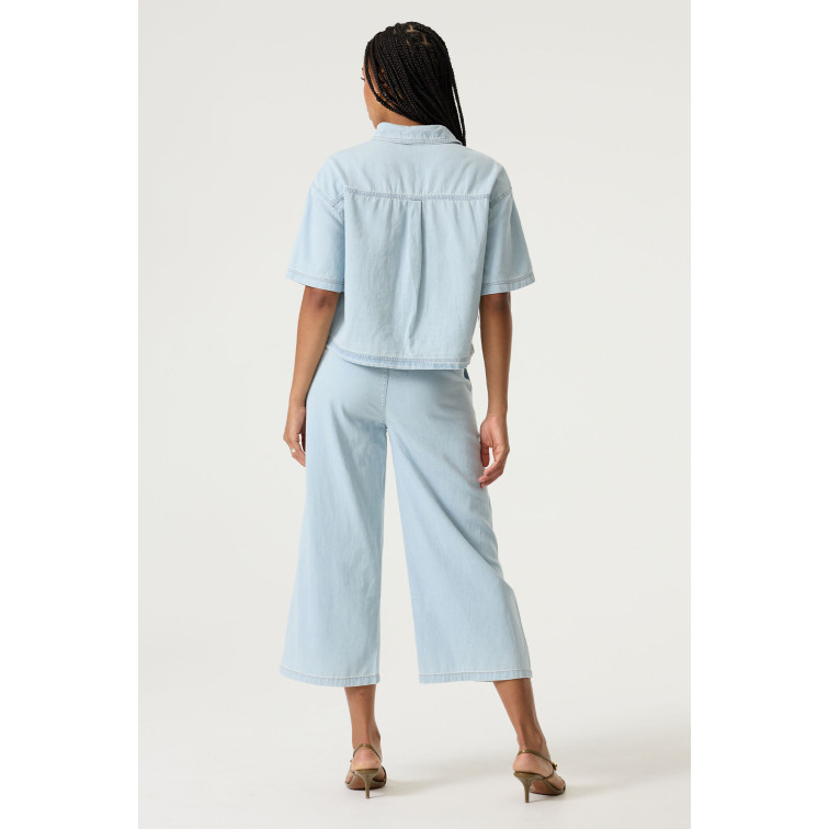 CAMISA DENIM MANGA MUJER MUJER GARCIA JEANS CON BOLSILLO
