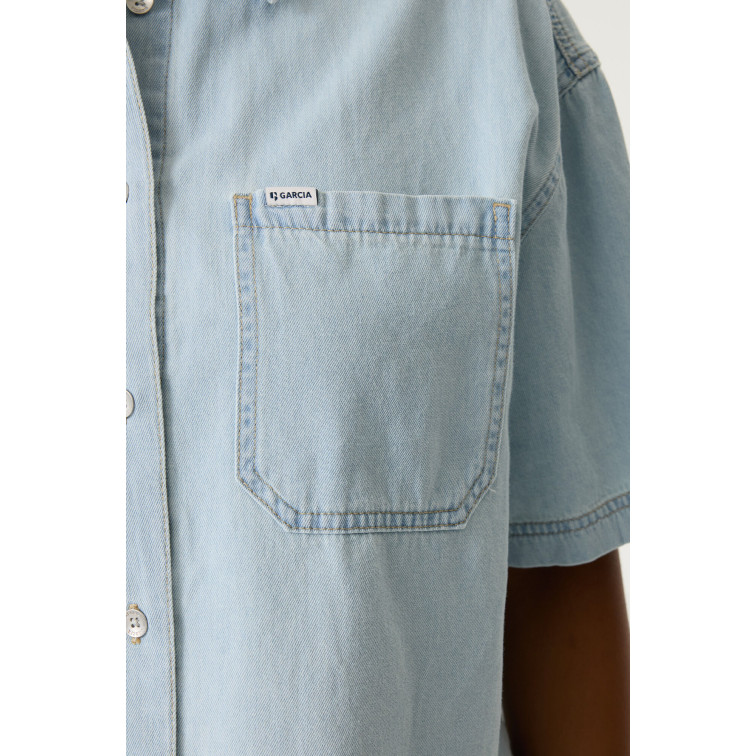 CAMISA DENIM MANGA MUJER MUJER GARCIA JEANS CON BOLSILLO
