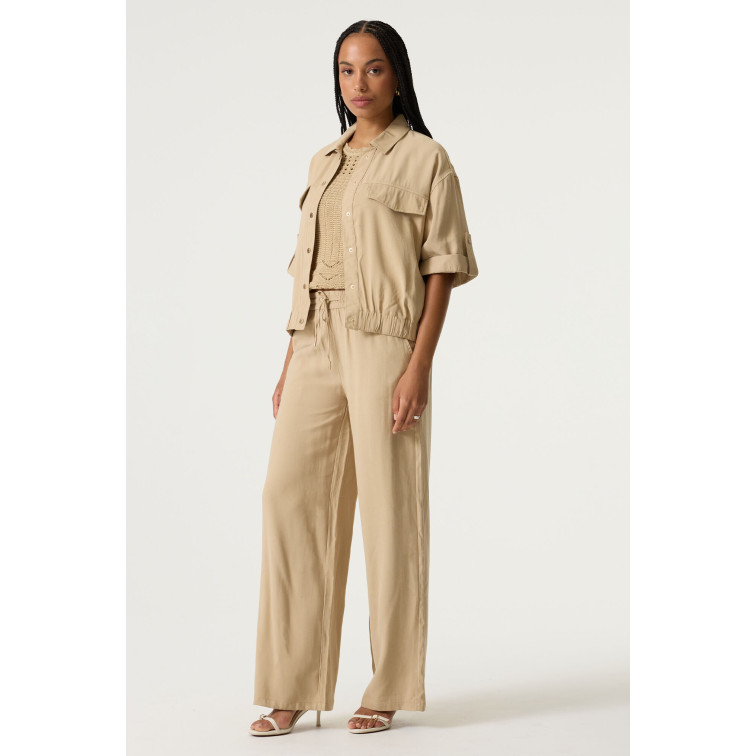 PANTALÓN EN SARGA MUJER GARCIA JEANS FIT WIDE