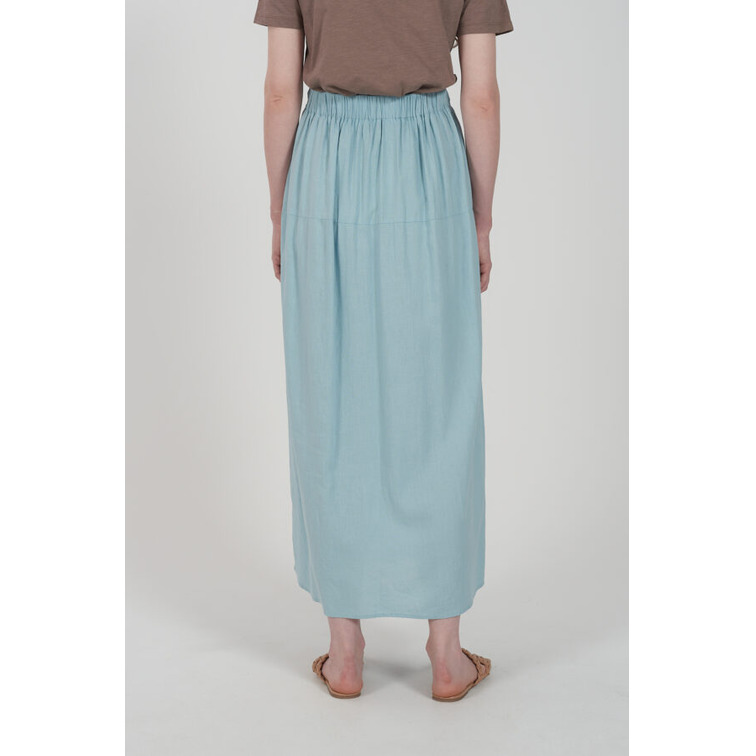 VESTIDO MUJER  YES ZEE GONNELLONE IN MISTO LINO, BOTT