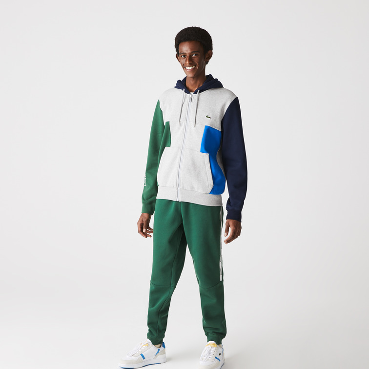 SUDADERA CON CAPUCHA EN DISEÑO COLORBLOCK HOMBRE LACOSTE