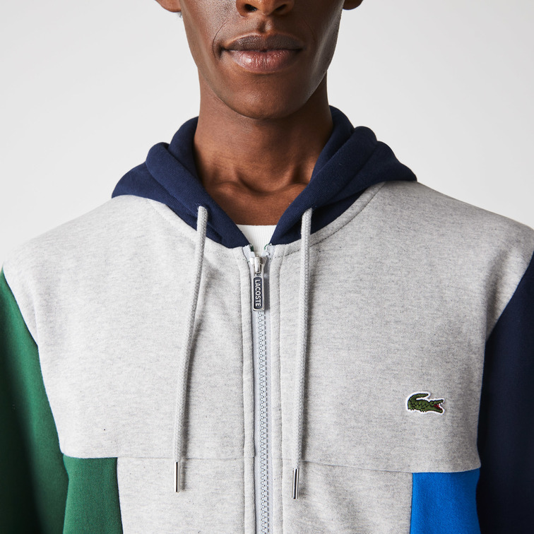 SUDADERA CON CAPUCHA EN DISEÑO COLORBLOCK HOMBRE LACOSTE