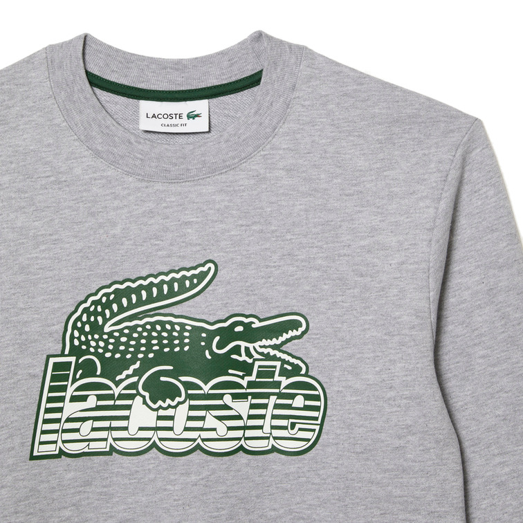 SUDADERA EN FELPA SIN CEPILLAR CON CUELLO REDONDO HOMBRE LACOSTE