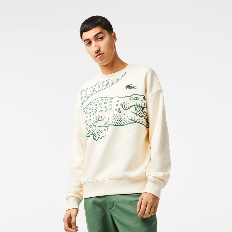 SUDADERA CON ESTAMPADO DE COCODRILO HOMBRE LACOSTE