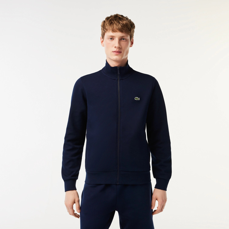SUDADERA CON CREMALLERA EN FELPA CEPILLADA HOMBRE LACOSTE
