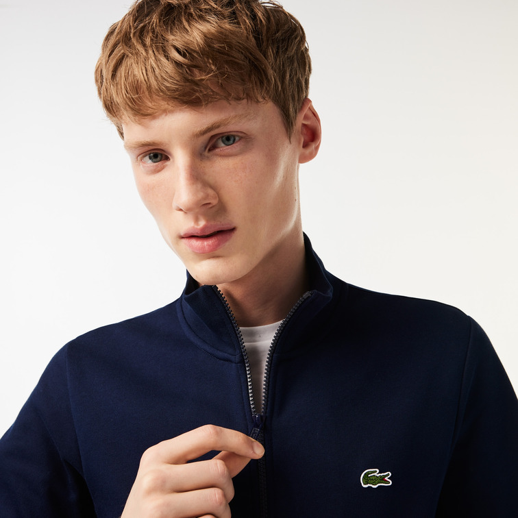 SUDADERA CON CREMALLERA EN FELPA CEPILLADA HOMBRE LACOSTE