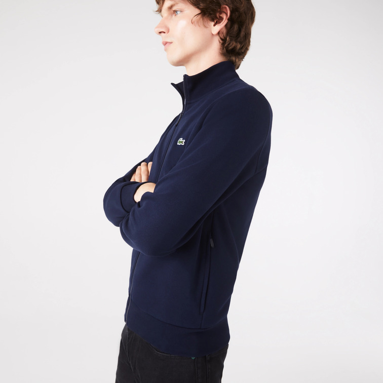 SUDADERA CON CREMALLERA EN FELPA CEPILLADA HOMBRE LACOSTE