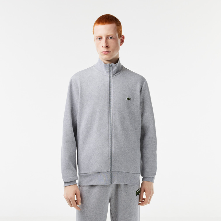 SUDADERA CON CREMALLERA EN FELPA CEPILLADA HOMBRE LACOSTE