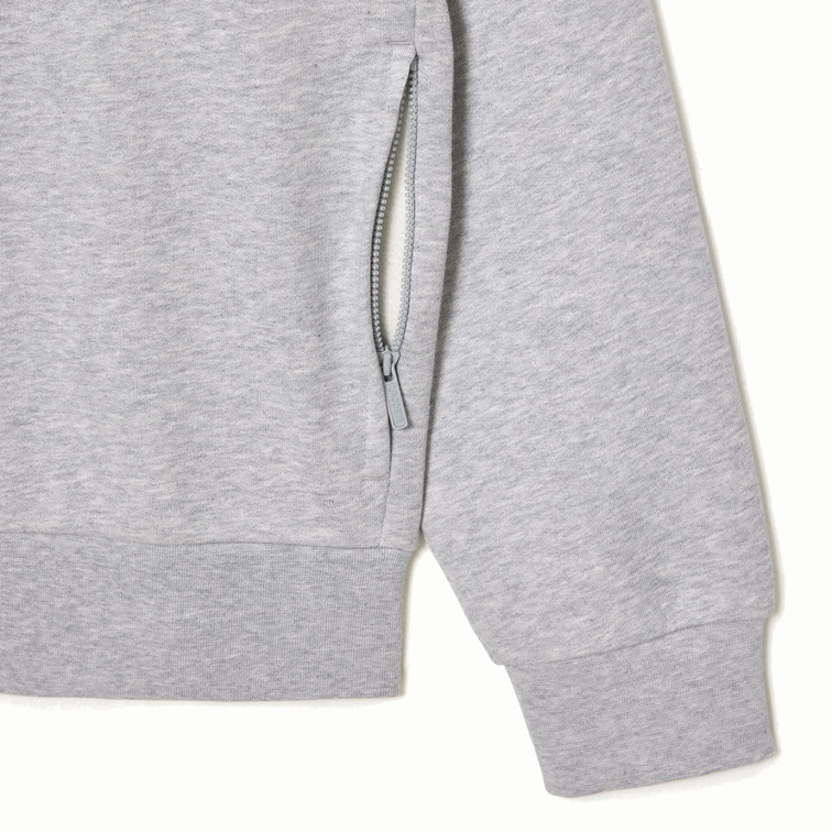 SUDADERA CON CREMALLERA EN FELPA CEPILLADA HOMBRE LACOSTE