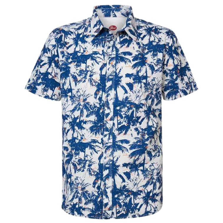 CAMISA ESTAMPADA DE MANGA CORTA HOMBRE PETROL - Korner