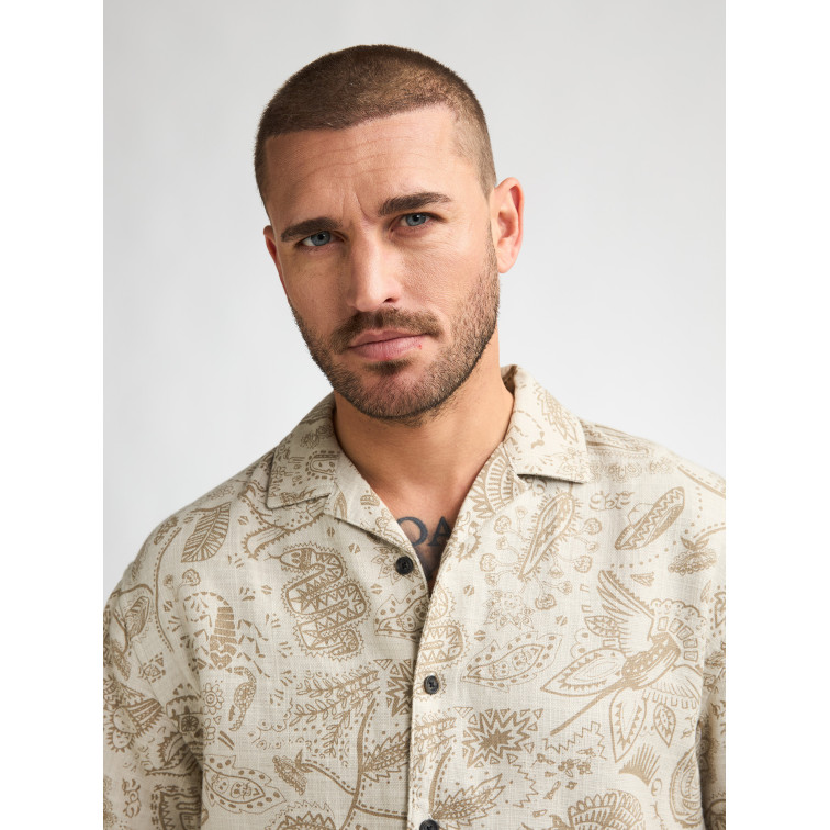 CAMISA HOMBRE  PETROL INDUSTRIES MEN SHIRT SHORT SLEEVE AOP