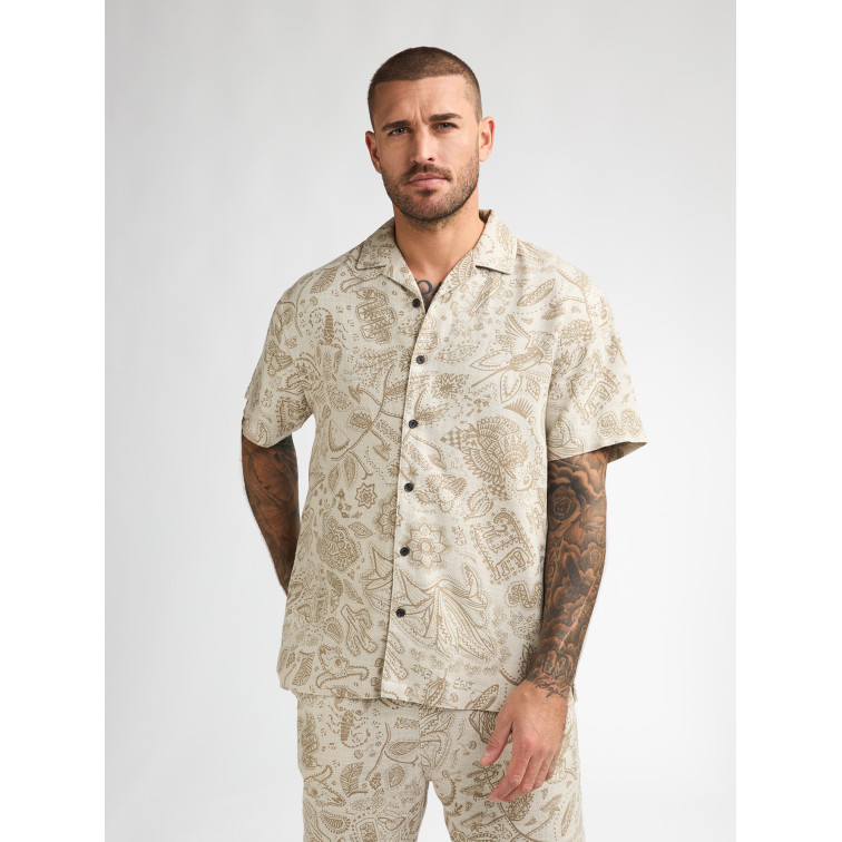 CAMISA HOMBRE  PETROL INDUSTRIES MEN SHIRT SHORT SLEEVE AOP