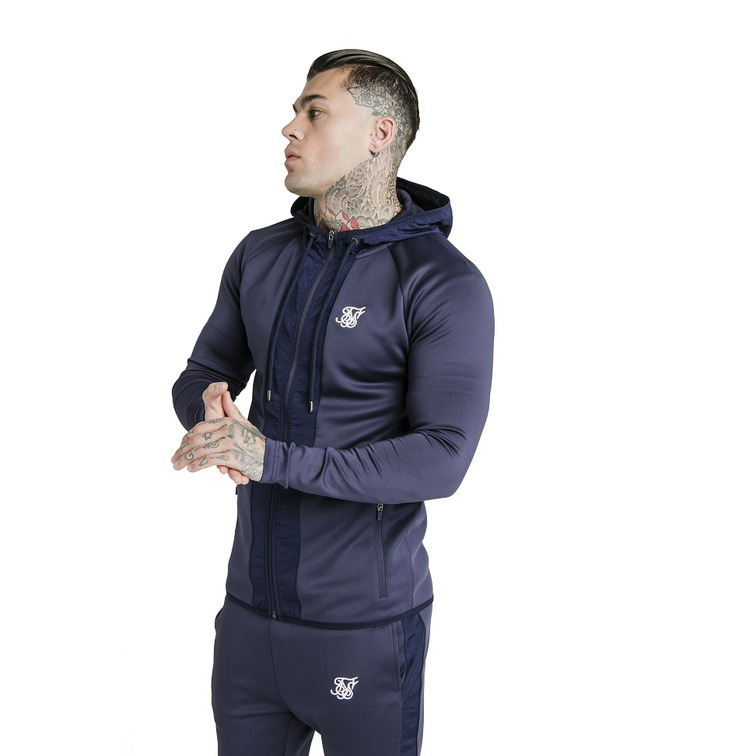 SUDADERA HOMBRE  SIKSILK SIKSILK CREASED NYLON ZIP THRO